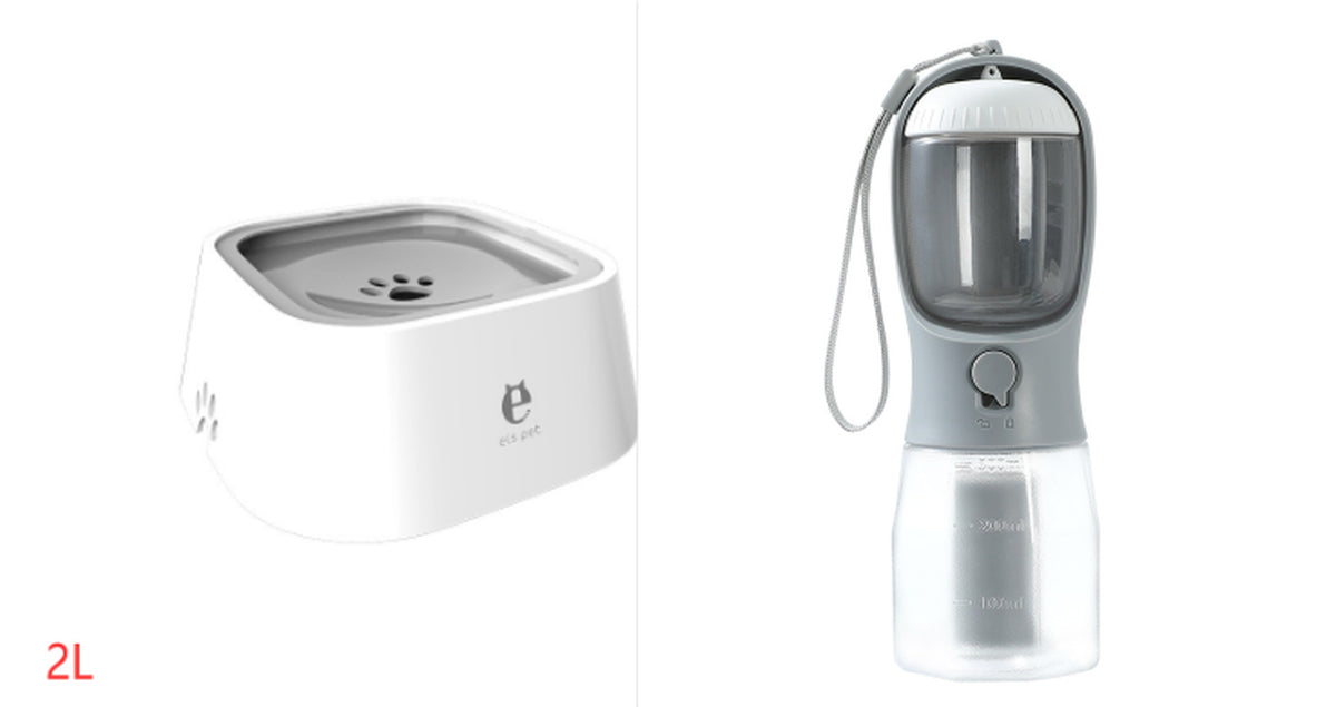 3-in-1 Portable Dog Water Cup with Food and Waste Bag - Multi-Functional Pet Travel Essential