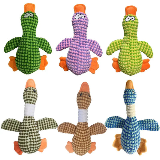 Adorable Plush Duck Squeaky Toy - Perfect Chew Toy for Dogs of All Sizes!